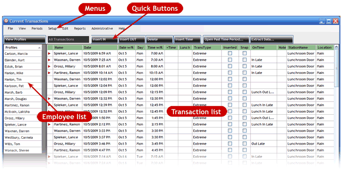 TimePilot Central's main screen